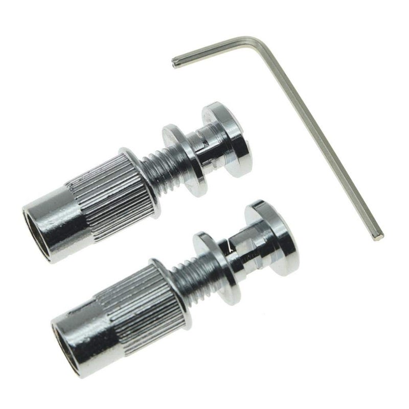 KAISH Guitar Locking Tailpiece Mounting Studs Locking Stop Bar Posts Wraparound Bridge Locking Posts Chrome - Image 4